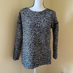 *J. CREW* Navy x Ivory Knitted Long Sleeve Sweater Size Small